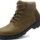 ANJOUFEMME Winter Hiking Boots Men Waterproof, Warm Work Trekking Boots for Men (7.5, Green)