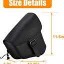Motorcycle Saddle Bags Synthetic Leather Motorcycle Solo Swing Arm Bag For Softails Sportsters Choppers Waterproof Side Bags (Right Side, Black-Single Buckle, 11.5" x 10.25" x 3.9")
