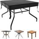M METERXITY Square Patio Table Cover, 36"L x 36"W x 4"H Rectangular Table Cover for Outdoor Furniture, All-Weather/Waterproof/UV-Resistant, Patio Furniture Protector [Black]