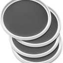 Set of 4, 10 Inch Non-Skid Lazy Susan Organizers - Turntable Rack for Cabinet, Pantry Organization and Storage, Kitchen, Fridge, Bathroom Makeup Vanity Countertop, Under Sink Organizing, Spice Rack