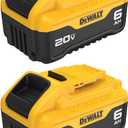 DEWALT 20V MAX 6 Ah Lithium Ion Battery 2-Pack (DCB206-2)