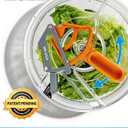 MR.SIGA Large Salad Spinner, Fruit Washing Bowl with Strainer, Salad Dryer for Washing, Spinning, and Draining Greens, Fruits, and Vegetables, 6.87 Quart Capacity