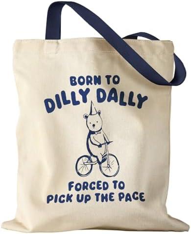 Miss Adola Aesthetic Canvas Tote Bag for Women - Sturdy Cloth Cotton Totes Bag with Pattern Shoulder Bag