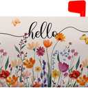 Spring Mailbox Cover Watercolor Summer Mailbox Covers Magnetic Standard Size Colorful Floral Mail Box Wrap Butterfly Decorations for Outside Garden Yard Fall Summer Autumn