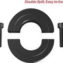 AZSSMUK Shaft Collar Bore 1-1/2'' Double Split Black Oxide Set Screw Durable Shaft Collars Suitable for Machinery and Industrial Use 2 Pieces