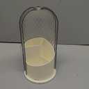 Toothbrush Holders with Sliding Lid, Rotating 3 Slots Bathroom Organizer Countertop, Tooth Brush Toothpaste Holder Bathroom Counter Stand Caddy for Vanity Makeup Brushes Holder (White)