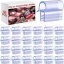 Kathfly 100 Pcs Gridwall Sign Holder Clip 1 Inch Wire Shelf Label Holder Clip on Price Tag Card Display Gridwall Accessories for Wire Rack Slatgrid Shelves & Baskets