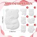 Soulchen 24 Pcs Paint Your Own Ceramic Bear Paint Craft Set Unpainted Ceramic Bears, Valentines Birthday Gift