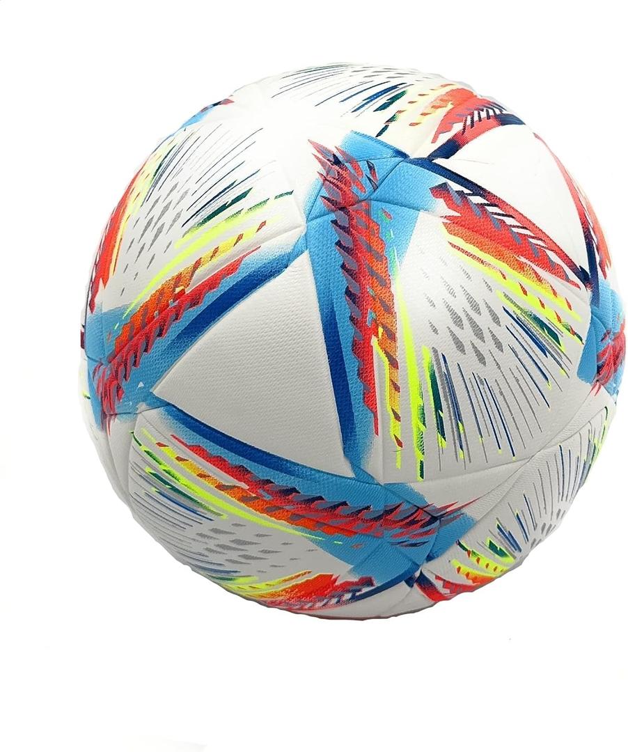 World Cup Quality League Quality Soccer Ball Size 5 Thermally Bonded Match Ball - Official Match Weight- Professional High Grade PU Leather- Pelota de Futbol