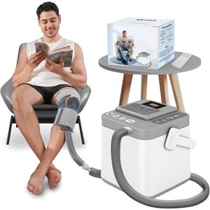 Cold Therapy Machine,Programmable Timer Ice Therapy for Knee with Silent Pump,Knee Ice Machine for Sports Injuries Cryotherapy,Shoulder,Ankle and Back (Grey)