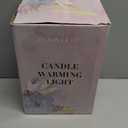 Candle Warmer Lamp Wood with Timer, Dimmable Electric Candle Lamp Warmer for Jar Candles, 2 * 35 Watt Bulb, Birthday Gifts for Women Mom, Decorative Wooden Candle Lamp for Bedroom Home Decor (Light Yellow)