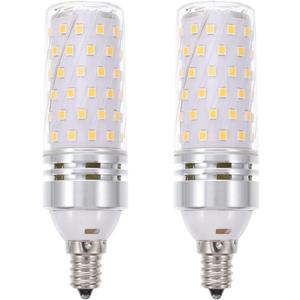 VILLCASE E12 Led Light Bulbs 2 Pack Replacement Light Bulb for Household Lamps Warm White Home Led Bulb for Bedroom Living Room Indoor Lighting 4.05 X 1.22 X 1.22 in
