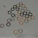 30Pcs Metal Spring O Rings Round Carabiner Keyring, BetterJonny 35mm Spring Keyrings Buckle Snap Clip Trigger for Keychain Bags Purse Craft DIY Accessories(3 Colors)