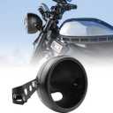 5.75 Inch Headlight Bucket Universal 5 3/4 Motorcycle Led Headlight Housing w/Mounting Brackets Fit 32-40mm Fork Tube