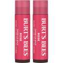 Burt's Bees Lip Tint Balm, Mothers Day Gifts with Long Lasting 2 in 1 Duo Tinted Balm Formula, Color Infused with Deeply Hydrating Shea Butter for a Natural Buildable Finish, Petal Rose (2-Pack)
