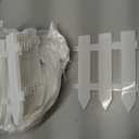 ELECLAND White Plastic Garden Fence with 22 Pieces, Picket Fence Edgings for Lawn, Flowerbeds, Plant Borders, Decorative Yard