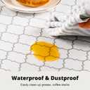 Drawer & Cabinet Liner - Non-Slip, Non-Adhesive Kitchen Drawer Mats, Waterproof, Reusable, Easy to Cut Shelf Paper for Dresser, Pantry, and Bathroom (12"W x 360"L, White Quatrefoil)