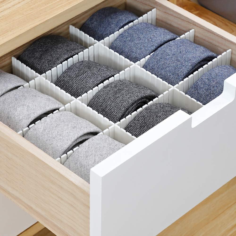 40PCS Large DIY Drawer Dividers 18.5x3.54, Deep Plastic Grid Drawer Storage Organizer for Home Closet Stationary Socks Underwear Scarves Organizer (40pack) 40PCS Large DIY Drawer Dividers 18.5x3.54, Deep Plastic Grid Drawer Storage Organizer for Home Closet Stationary Socks Underwear Scarves Organizer (40pack)