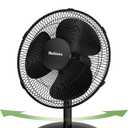 Holmes 12 Inch Oscillating Table Fan 3 Speeds 75 Degree Wide Angle Oscillation Adjustable 15 Degree Tilt Quiet Operation Home Office Bedroom Kitchen Black