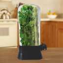 Herb Saver Container BPA-Free Vegetable and Herb Fresh-Keeping Cup with Water Reservoir Case Large Black 4