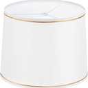 PATIKIL Lamp shades for Table Lamps 11.4" Top x 12.6" Bottom x 9.8" High Drum Lamp shades for Floor Lamps Medium Linen Lampshade Easy Assembly for Lamp Replacement, White