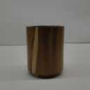 Acacia Wood Utensil Holder for Kitchen Counter, 360 Rotating 7.2" Wooden Cooking Utensil Crock for Countertop, Farmhouse Kitchen Decor