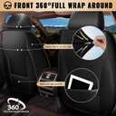Car Seat Covers for Subaru Impreza 2012-2024 2025 2026: Full Set 5 Seats Faux Leather Waterproof Seat Cover Protector Compatible Airbag (Black, Full Set Seat Covers)