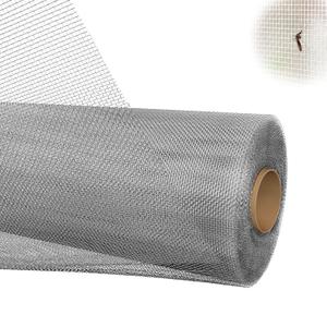 Wire Mesh Screen (50"x120")-Durable Stainless-Steel Mesh Screen -Easy to Cut & Install -Ideal for Windows, Effective Barrier Against Bugs,Mice & Birds (1, 50x120 Inches (Plain Weave, 30 Mesh))