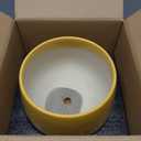 G EPGardening Ceramic Pots for Plants - 7 Inch Plant Pot with Drainage Hole and Saucer, Modern Ceramic Planter for Indoor Outdoor, Round Flower Planter, Gifts for Plants Lovers, Home Decor, Yellow