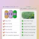 Auoinge Crochet Kit for Beginners Kids, Learn to Crochet Kits for Starters with Step-by-Step Video Tutorials, Knitting Kit for Adults, Amigurumi Family - Octopus Cow Frog (3 Pack)