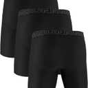 Under Armour Men's Performance Tech Mesh Long-Leg Boxerjock Brief Underwear, 9" Inseam, All-Day Comfort & Ultra-Soft, 3-Pack (Black, M)