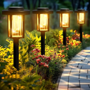 GIGALUMI Solar Outdoor Lights Waterproof, Pathway Light Solar Powered Landscape Lighting for Yard, Garden Decor for Outside Driveway Patio（12 Pack Warm White）