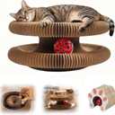 Twisty Paws Cardboard Cat Toy 2025 Upgraded Foldable Cardboard Cat Scratcher, Durable Honeycomb Design 2-in-1 Interactive Toy for Cats Play, Rest & Exercise 