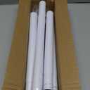 Closet Rods for Hanging Clothes, 1.3 Inch Diameter Heavy Duty Closet Rod 17-75 Inch Adjustable Clothes Hanging Bar Matte White Shower Curtain Rods for Closet, Wardrobes, Bathroom, Windows
