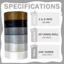 150 Yards Black Satin Ribbon 1-1/2 Inch 6 Rolls Assortment Ribbons for Crafts Gift Wrapping Flower Bouquet Wedding Invitations Birthday Party Festival Decoration Hair Bows (Black and White)