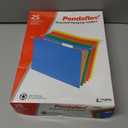 Pendaflex Hanging File Folders, Letter Size, Assorted Colors, 1/5-Cut Adjustable Tabs, 25 Per Box (81663)