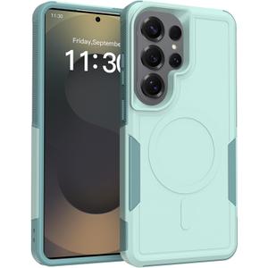 Dionsibei Designed Magnetic for Samsung Galaxy S26 Ultra Case 2 in 1 Military Grade Drop Heavy Duty Rugged Shockproof Protective Cover Case for Galaxy S26 Ultra Phone Case (Mint, Galaxy S26 Ultra)