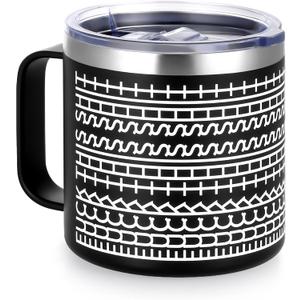 Hidden Message Coffee Mug - 14oz Insulated 18/8 Stainless Steel Novelty Cup - Fun Mug Reveals a Funny Sarcastic Saying, Christmas Birthday Gift for Men, Women, Friends & Family