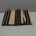 Black and Khaki Striped Rugs 2.3'x3.6', Washable Hand Woven Front Door Rug, Reversible Outdoor Welcome Mat Foldable Layered Door Mats for Entryway Porch Decor Home Entrance