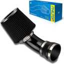 PHILTOP Air intake kit, Cold Air Intake Black Tube + Heat Shield for 325i 2001-2005 L6 2.5L, 330xi/330i/330Ci 2001-2005 L6 3.0L, 328is 1998-1999 L6 2.8L, 328i 325Ci 323is 323i/Ci 325xi, Black Aluminum