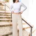 Mad Dog Lounge Women's Pajama Pants, Wide-Leg Cropped Capris, Casual Night Sleep Summer PJ Bottoms for Ladies (M)