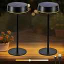 Lacasa Cordless Solar Table Lamps Rechargeable, 2 Pack Touch Dimmable Battery Operated Table Lamp, 200LM 3 Modes LED Desk Lamp IP67 Waterproof Portable Lamp Table Night Light for Indoor and Outdoor