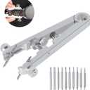 Watch Spring Bar Plier Tool Set, 6825 Spring Bar Tweezer, Watch Band Pliers with Robust 8 Alloy Steel Tips Pins, Watch Band Pins Replacement Tool (Silver)