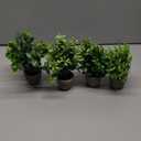 4 Pack Fake Plants Ceramic Mini Artificial Greenery Potted Plants for Home Decor Office Decor Room Decor Farmhouse Decor Indoor Table Bathroom Decor (Grey)