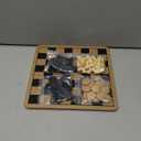Regal Games - Reversible Wooden Board for Chess, Checkers & Tic-Tac-Toe - 24 Interlocking Wooden Checkers and 32 Standard Chess Pieces - for Age 8 to Adult for Family Fun