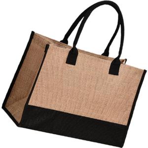 Women Shopping Bag Fashion Handbag All-matching Canvas Bag Large Capacity Top Handle Bag Water Resistant Beach Bag (Yellow)