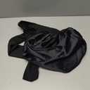 YANIBEST Adjustable Satin Bonnet for Sleeping Women Double Layer Hair Wrap Reduce Friction Prevent Frizz Natural Curly Hair (Large, Black)