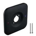 RAINREVIVE Replacement Escutcheon Plate, Compatible with Moen Genta LX Posi-Temp, for One-Handle Tub and Shower Faucets, Single Metal Square Shower Escutcheon Kit, Matte Black
