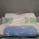 Cervical Neck Pillow for Sleeping, Ergonomic Contour Memory Foam Pillow for Neck and Shoulder Pain Relief, Soft for Side Sleep Stomach Sleeping and Back Sleeper (White&blue)