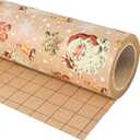 Dlyrroba Reversible Newspaper Christmas Wrapping Paper Jumbo Roll - Vintage Holiday Gift Wrap with Metallic Foil Shine Gold Xmas Design for Women Men Kids Holiday Winter Celebration (Kraft - Santa Claus, 17 Inches X 16.5 Feet)